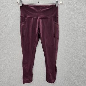Lululemon Women Activewear Pants 8 Red Seek The Heat Crop Yoga